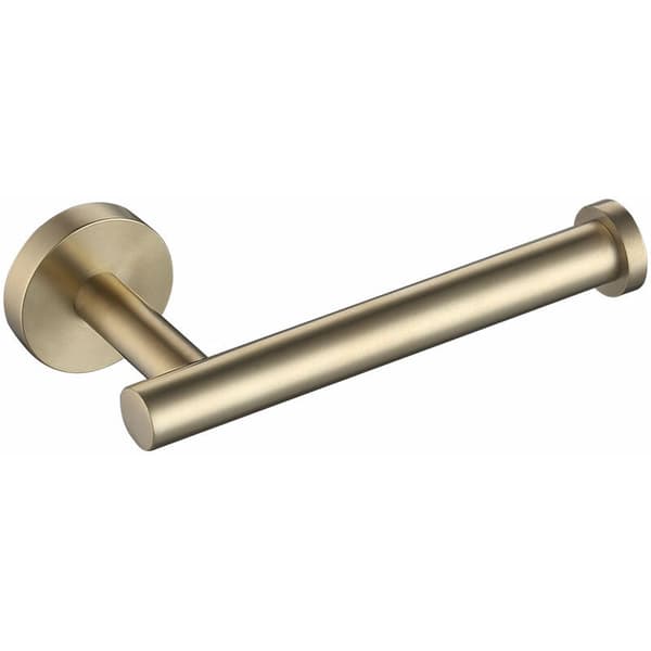 Toiletpapirholder, badeværelse rustfrit stål toiletpapirholder køkken badeværelse toiletpapir (børstet messing)