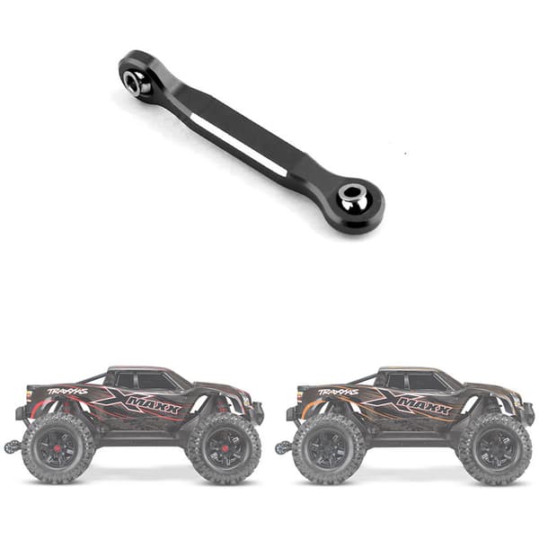 Styreservo-trækstang i aluminiumslegering til 1/5 Xmaxx 6S 8S RC Monster Truck opgraderingsdele, sort