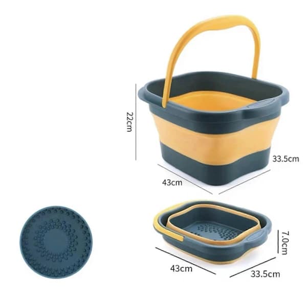 Footbath Portable Foot Soaking Tub for Home Spa Deep Blue