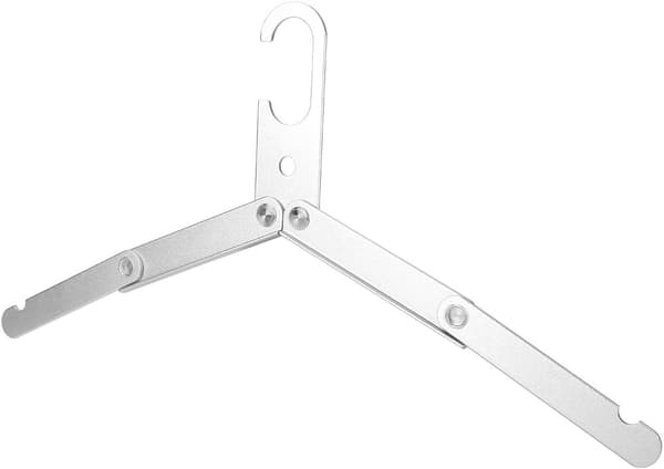 Kuffertbøjle Bærbar Sammenklappelig Aluminiumlegering Tøjstativ til Udendørs Camping Rejser (Sølv) Sølv Silver