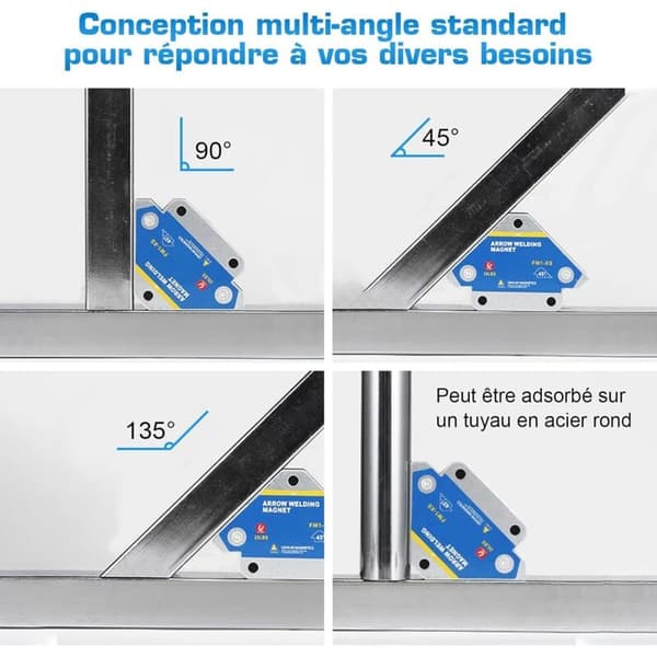 4st Svetsmagnet med Hållkraft 13kg/28LB Svetsvinkel för Magnetisk Positioneringsvinkel