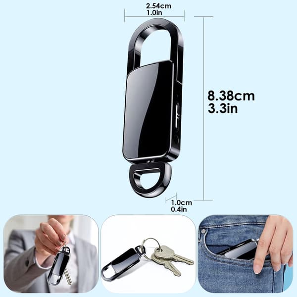 Portable Keychain Voice Recorder 64Gb With Noise Reduction Function