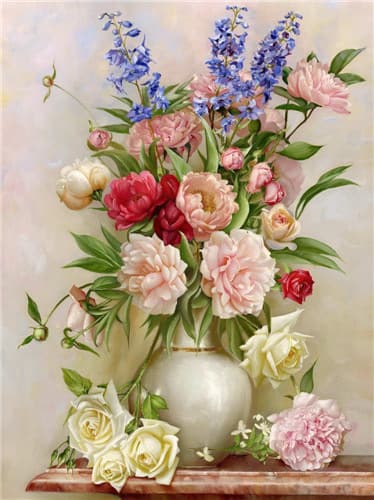 30x40cm 5D DIY Diamantmaling Full, Serie av Blomsterarrangementer