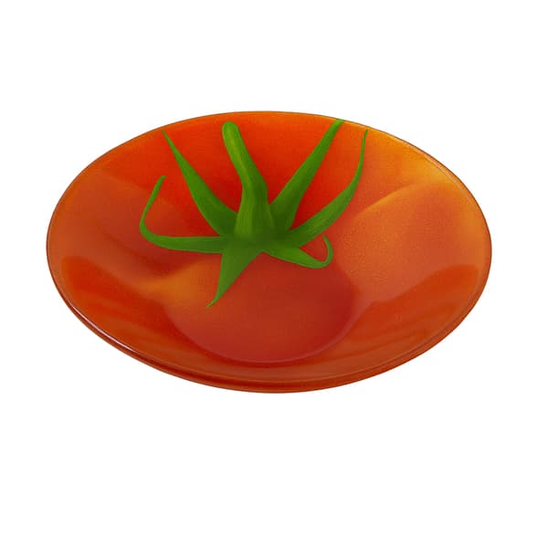 ARIA FRESH Tomatform 25x25x5 cm i Rødt Glassdekorasjon for Servering