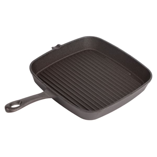 Nonstick Grill Pan, 24cm, Heat-Resistant Handle, Iron Ridges, Frying Pan for Home Kitchen
