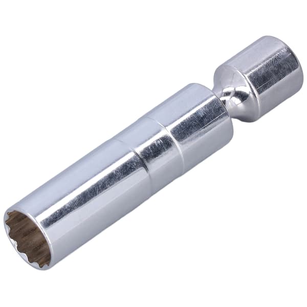 12-Point Thin Wall Magnetic Swivel Socket Chrome-Vanadium Steel Socket 3/8 inch Square Head 14 mm (9/16 inch)