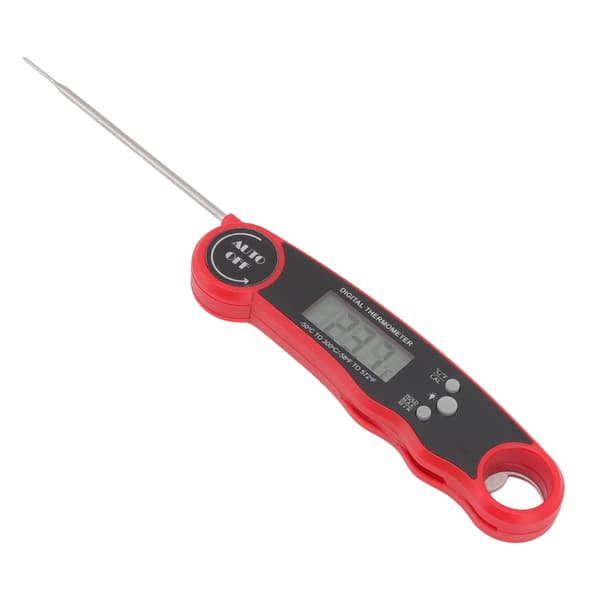 Digital mad- og kødtermometer med sonde, magnetisk baggrundsbelysning, til køkken og udendørs grillning