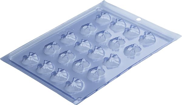 Pralinform Hjerte med Sløyfe - Sjokoladeform - Porto Formas 140 Transparent transparent