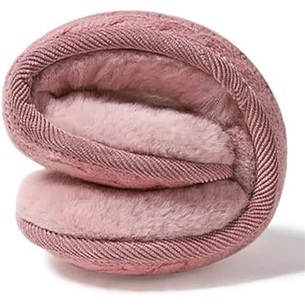 Varme vinterøreklokker - Fleeceøreklokker for voksne - Sammenleggbare og unisex - Rosa
