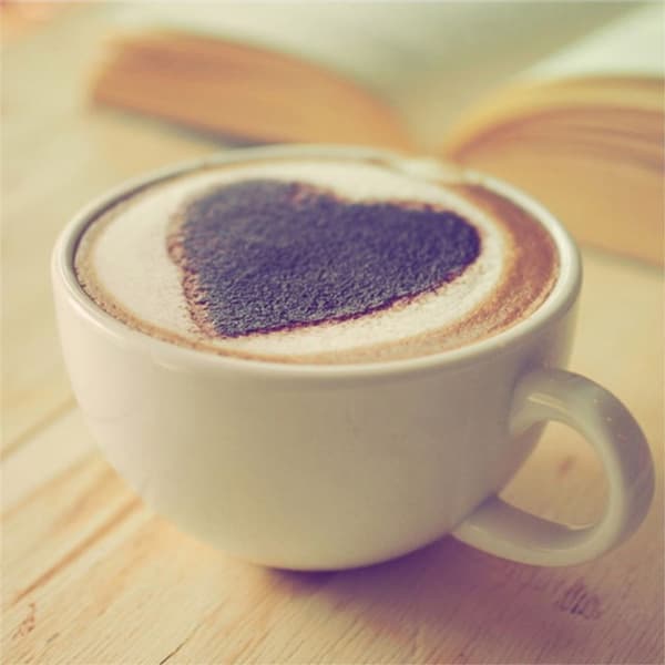 16 stk. kakestenciler dekorasjon kaker baking kaffe Vit white