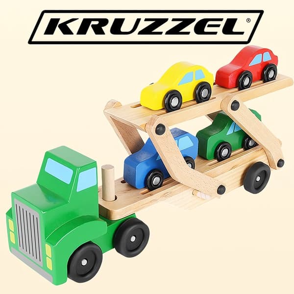 Puinen kuorma-auto - hinausauto + autosarja 22698