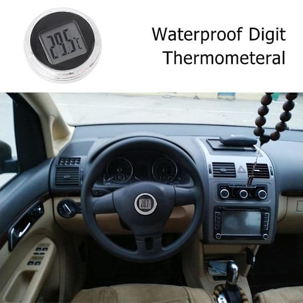Mini Motorcycle Thermometer Waterproof Sticker Motorcycle Mount Clock