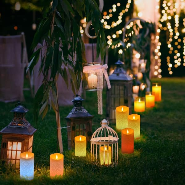 3-pack LED Flameless Candles, Color Changing Real Wax Candles with Remote Control, Timer & Flickering Flame