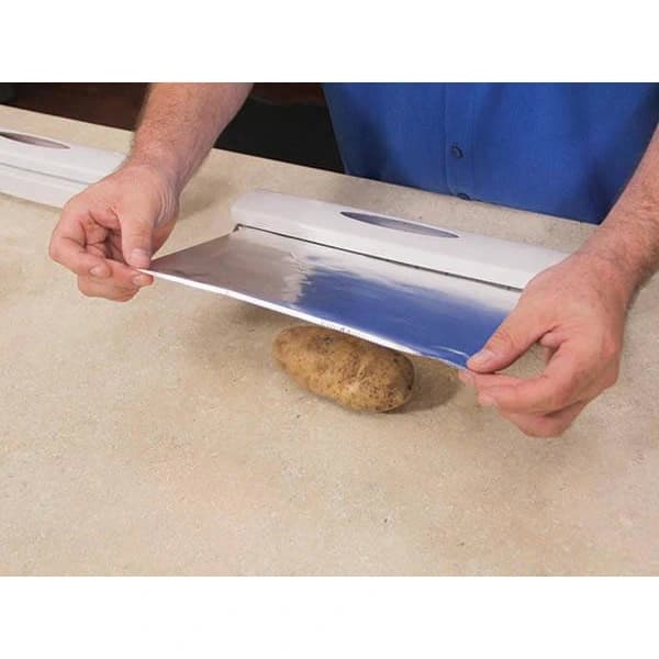 Foil Cutter - Holder for Aluminum Foil & Plastic Wrap White white