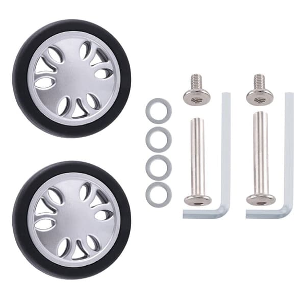 M6 50MmX12Mm Suitcase Replacement Wheels Durable PU Wheels Deluxe Repair Tool 1 Pair