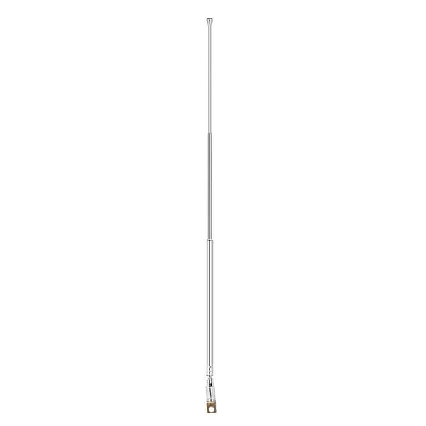 Telescopic FM Radio Antenna 4 Sections Chrome Plated Copper Antenna 360° Rotatable