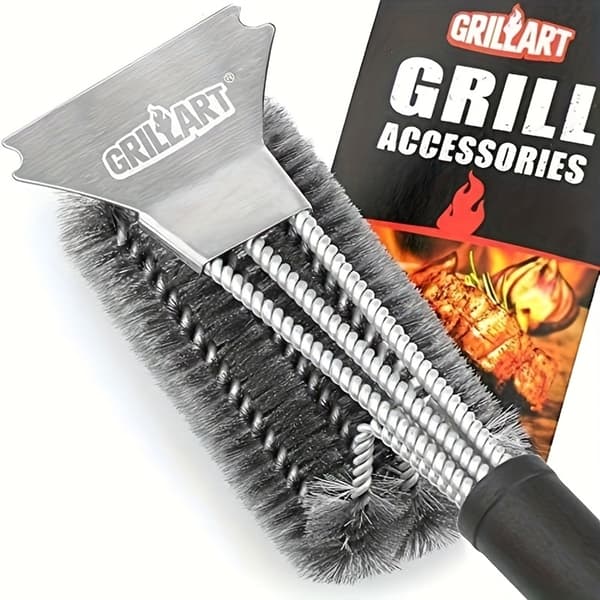 Trygg og effektiv grillbørste, 45 cm, kompatibel med gass-/keramikk-/kullgriller, BBQ-tilbehør