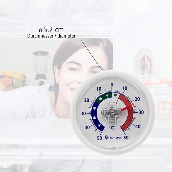 Køleskabstermometer 2 dele sæt analog selvklæbende fremstilling frysetermometer