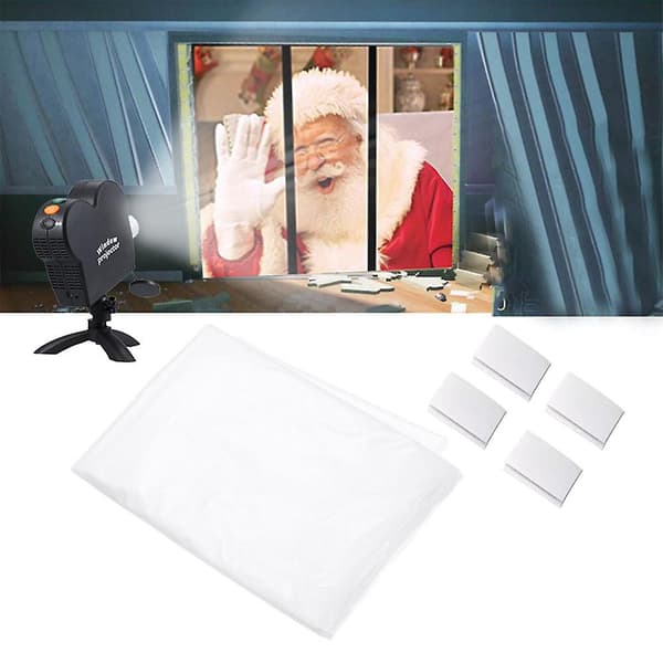 Foldable Window Projection Screen for Home Theater Christmas Movie Video Projection Display Accessory Gift