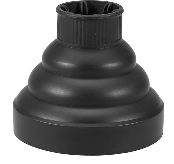 Hair Dryer Diffuser Attachment, Foldable Design for Even Airflow and Faster Drying, For Home Styling and Salon Use, Black