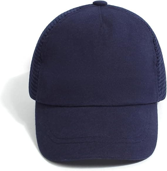 Justerbar solhatt med dinosauriemønster for barn i alderen 2-5 år Marineblå Navy