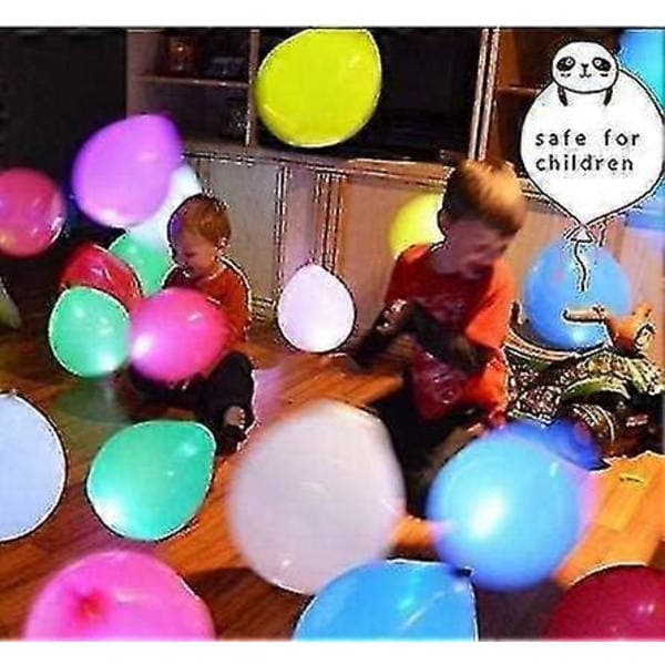 40 LED-lysende ballonger, egnet for Valentinsdag, bursdag, bryllupsdekorasjon, fargerikt lys