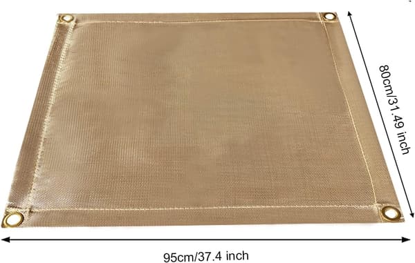 (95x80cm) Peismatte | Brannbeskyttelsesmatte | Kullgrillmatte | Grill