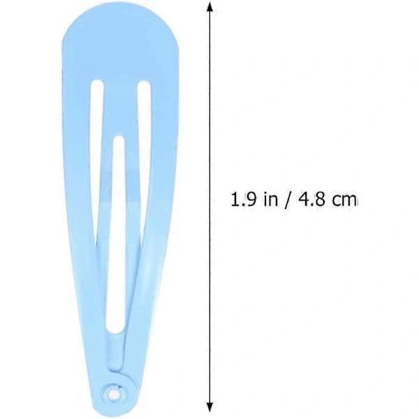 50 stk. 5 cm klik-hårspænder, hårnåle (lyseblå) FARVE 1