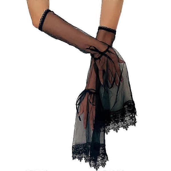 Gotiska rosettspetsärmar 1920-tals temafest Flapperhandskar Dekorativa ärmar Manschetthandskar Halloweenkostymtillbehör[LD] size size