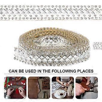 1 rull selvklebende rhinestonesbånd Bling Rhinestone-rull DIY kleskunst