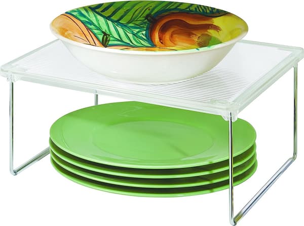 Matorganisator, 12\" x 10\" x 6\", gjennomsiktig, sølv