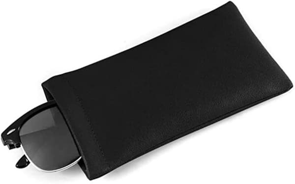 3-pack Soft PU Leather Glasses Case, Portable Sunglasses Protective Pouch