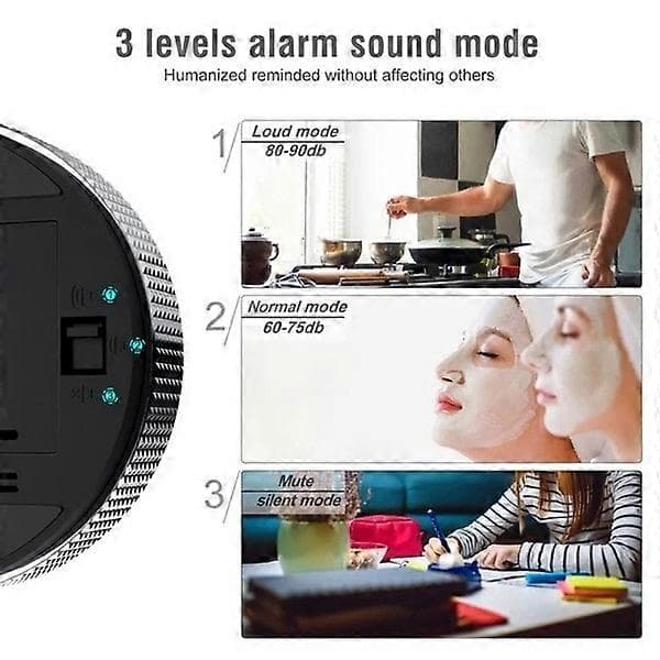 Rund roterende digital timer Stopur LED 99 minutter 59