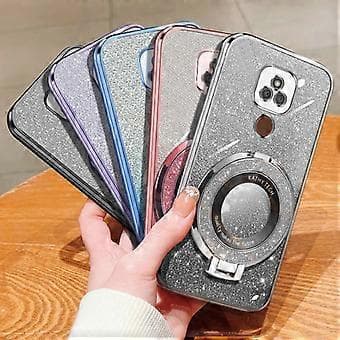Pyöreä pidike TPU-puhelinkotelo Motorola Moto E7 Plus -puhelimelle (hopea)
