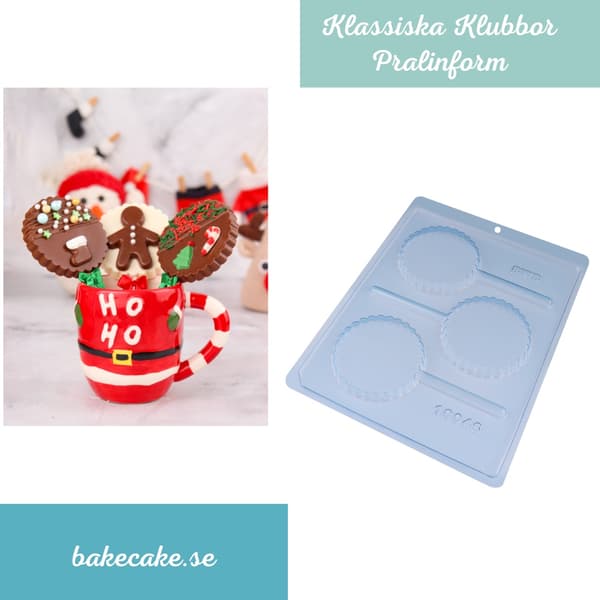 Pralinform Klubba Sjokoladeform - BWB 10046 Transparent transparent