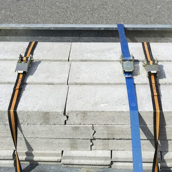 Jekkestropp med skralle 10m x 25mm 250kg Arbeidslast 2stk Lastestropper
