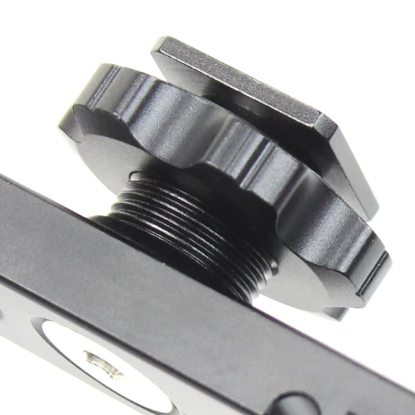 Blitssko-feste Dobbel Blitssko Forlengelsesarm Aluminium Monteringsplate Adapter Dobbel Forlengelse Blitssko for LED Videolysdisplayer