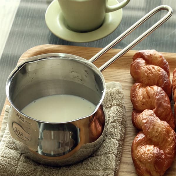 Pearl Metal Satina Mælkepande, 800 ml (12 cm), Urneformet, Rustfrit Stål, Med Skala