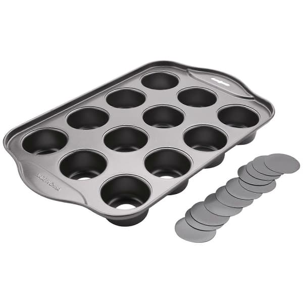 12-hulls mini ostekakeform med 12 avtakbare bunner