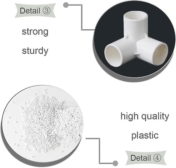 3-vägs innerdiameter 20mm PVC-kopplingar 3-vägs vinkel PVC-kopplingar Vattenrörskarvar för bevattningsrör (11 st, vit)