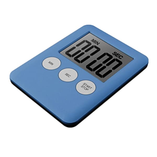 Tynd køkkentimer Timer Stor skærm Digital magnetisk nedtælling - Mørkeblå Blå blue