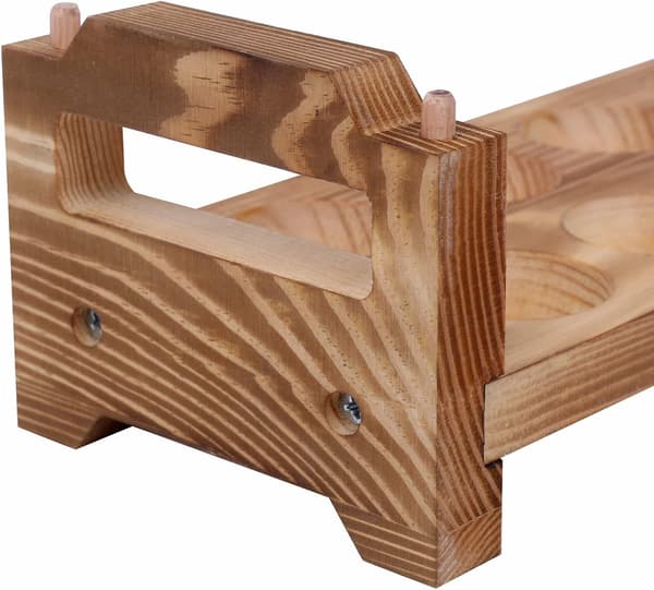 Stackable Wooden Egg Holder for Countertop, Rustic Kitchen Storage for Fresh Eggs, Shelf, Organizer, 24 Compartments, Natural Wood, Chemical-Free Coating