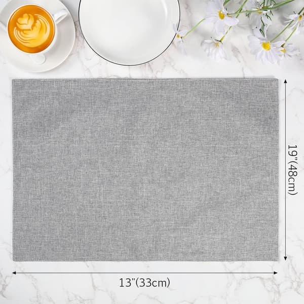 12-pack tygunderlägg rektangulära för bröllopsfest Light Grey