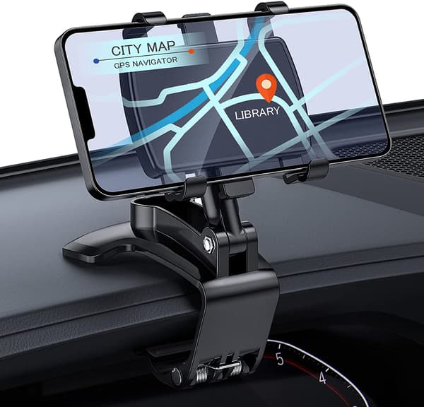 Biltelefonholder dashbord, 360° roterbar telefonholder for bil