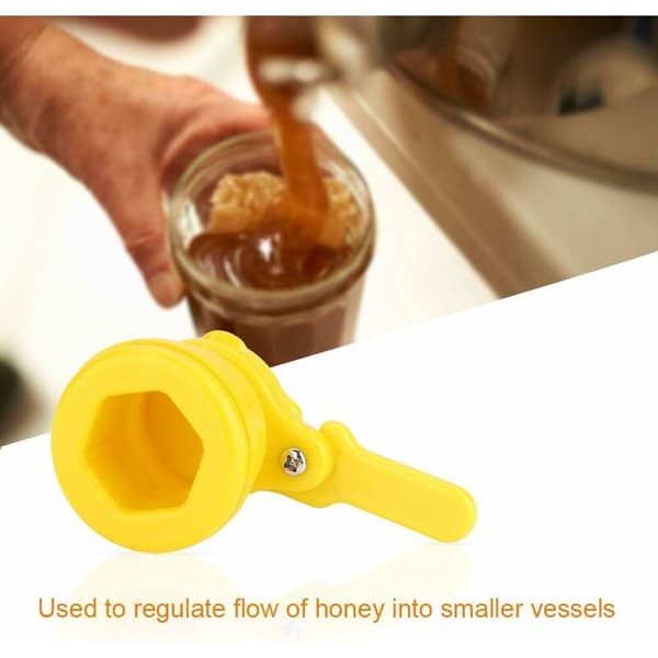 Honey Extractor Valve Beekeeping Tool, Bee Honey Valve Bucket Tap Beekeeping Bottle Tool Nylon + Stainless Steel (Diameter: 44mm)