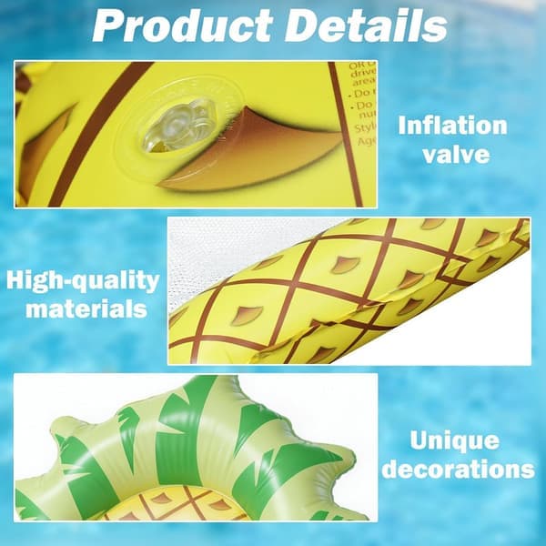 Inflatable Pool Hammock with Mesh Bottom and Fruit Pattern, Floating Water Lounge for Adults, for Pool, Beach, Lake and Travel, Summer Relaxation Green Green