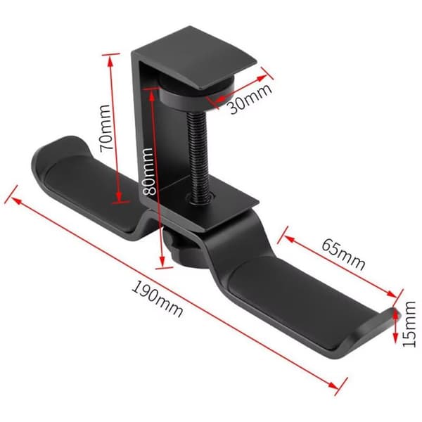 Universal justerbart aluminium hovedtelefonstativ, kompatibelt med Beats Sony Sennheiser Audio-Technica Gaming-hovedtelefoner, sort