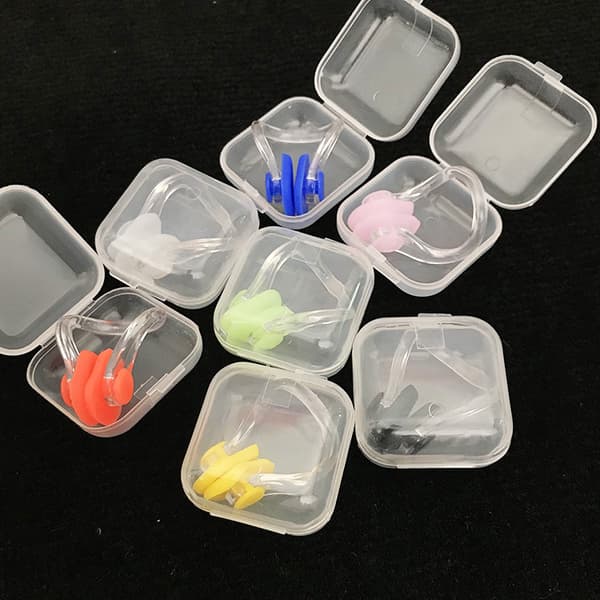 Nose clip swimming, 6 pieces silicone swimming nose plug with shell for adults and beginners