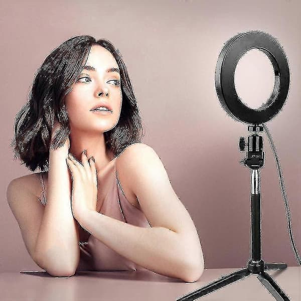 Selfie-lampa/ringlampa (1 styck, vit)