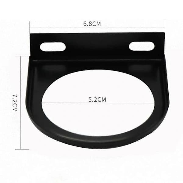 Målerholder 52mm 2 Tommer Universal Enkelthuls Målersøjle Monteringspod Holder Sort 2025:e